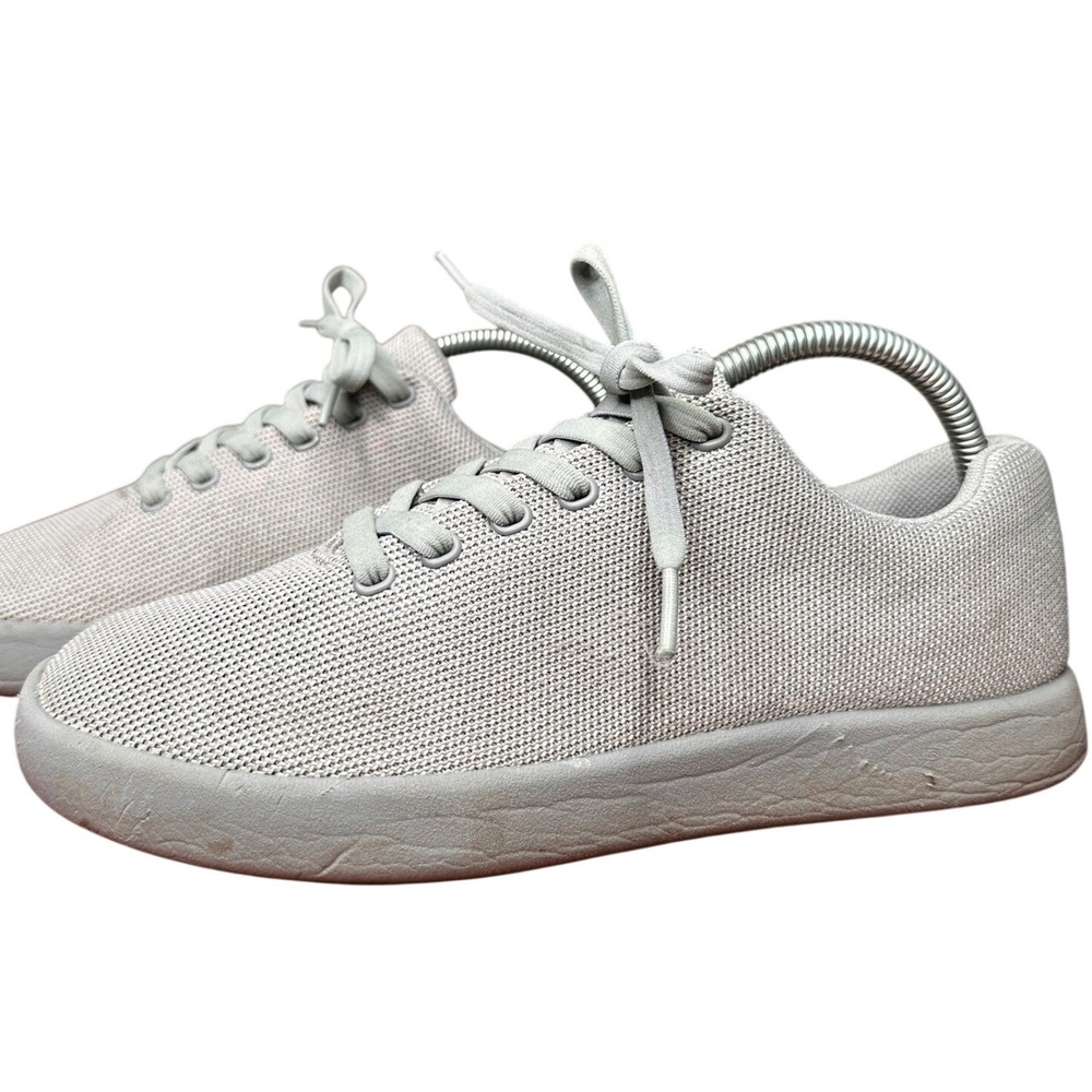 Atoms Model 000 4821 Grey Knit Lace Up Sneakers Shoes Women US 9.5 Mens 8 Unisex